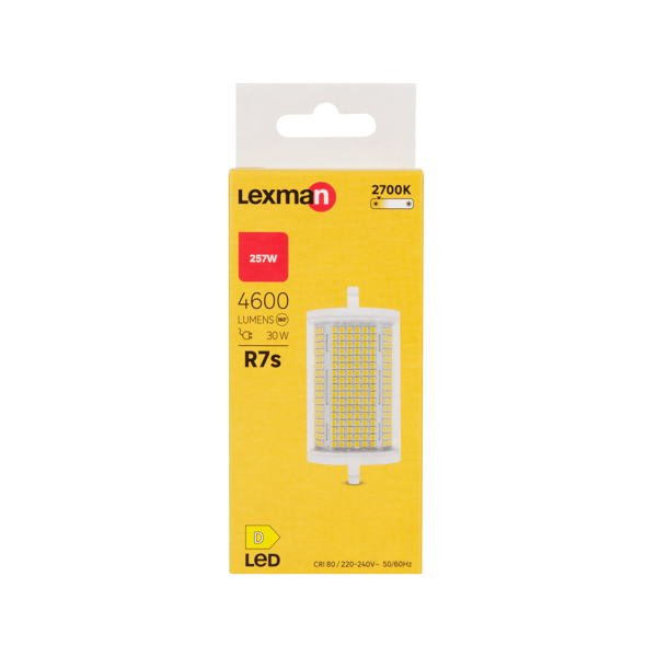 Lexman New23 LED Light Bulb R7S J118 30w Warm White