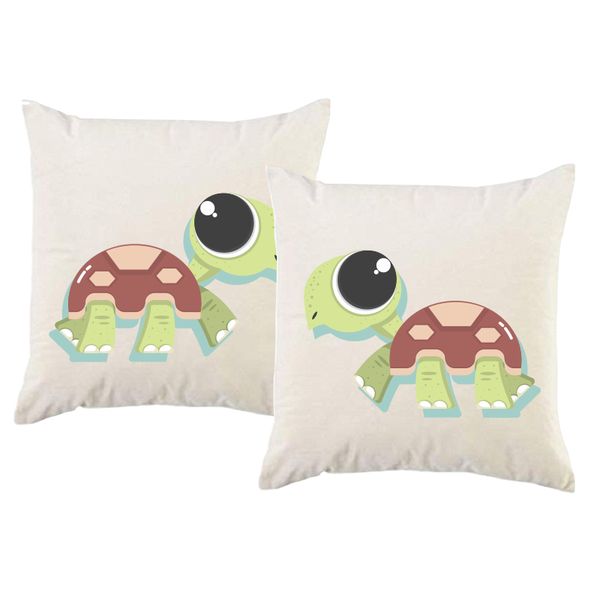 PepperSt – Scatter Cushion Cover Set – Cute Cartoon Tortoise