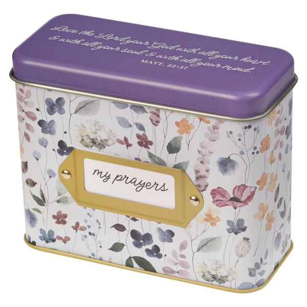 Promise Cards in Tin - My Prayers, Multi Floral