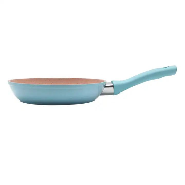 Mini Aluminum Round Pan Non-Stick Marble CoatIng with Silicone Handle - SD