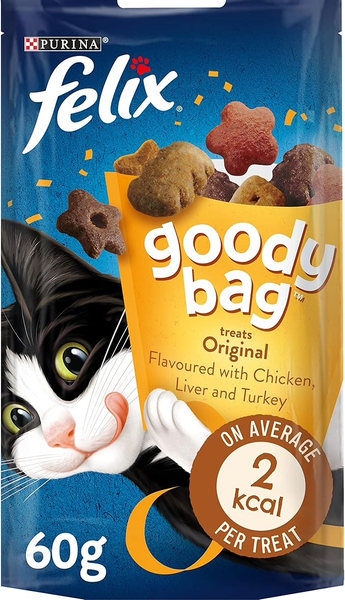 Felix Goody Bag Cat Treats Original Mix ( Pack of 3) 180g