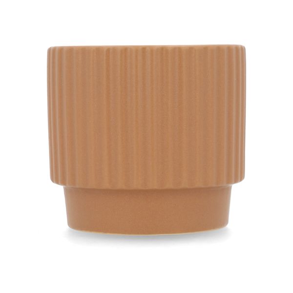 George &amp; Mason - Strata Ceramic Planter - Terracotta