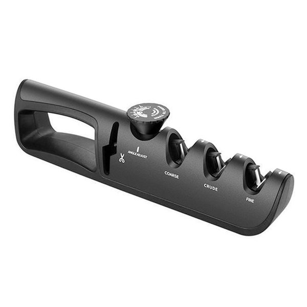 Professional 4-in-1 Adjustable Kitchen Knife Sharpening Kit - Black &amp; Gray
