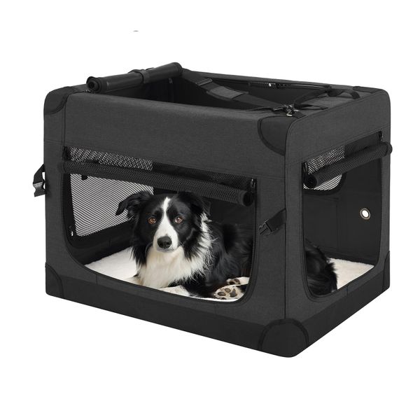 Portable Medium Pet Carrier for Cats &amp; Dogs - Foldable, Soft-Sided Travel