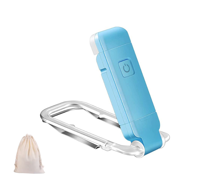 Ultralight 200mAh Built in Battery Silicone Adjustable Clip on Book Light