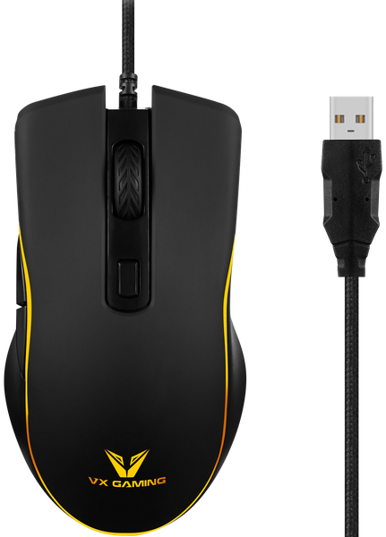 VX Gaming Hypnos Series Wired Gaming Mouse with Rainbow Lighting