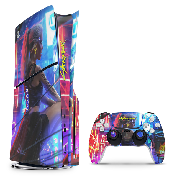 Decal Skin Compatible with PS5 Slim (Disc) - Cyberpunk (Decal Only)