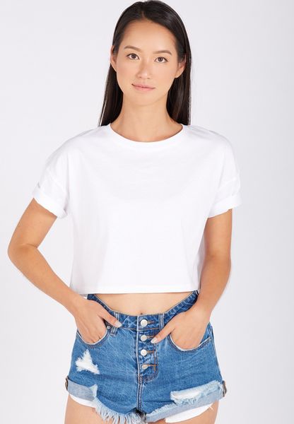 Women's Supré Loose Crop Tee - White