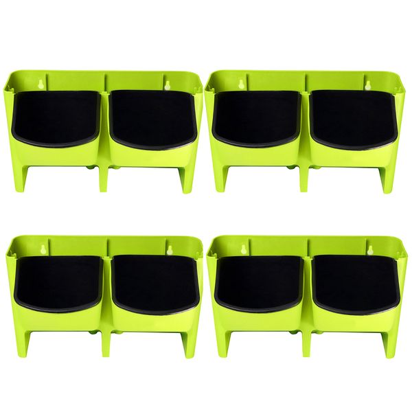 Heartdeco Due Pocket Vertical Wall Garden Planter - 4 Pack
