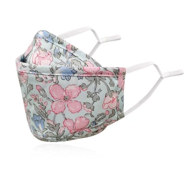 Pretty Pink Floral - Kiddies Designer Cotton Mask - 1 Reusable Mask