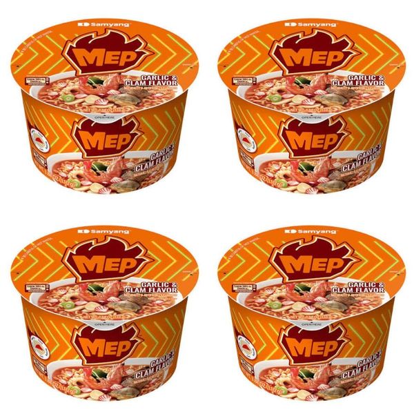 4 Pack Samyang MEP Instant Ramyeon Noodles - Garlic &amp; Clam Flavour