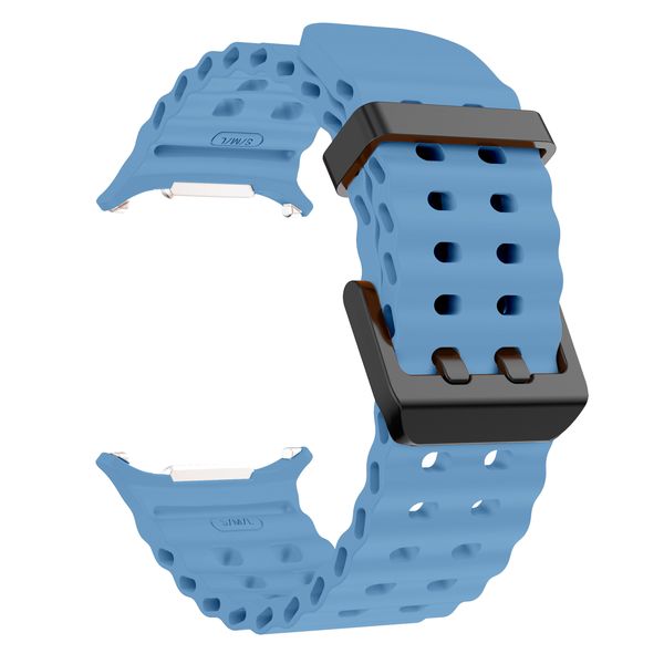 Silicone Marine Strap Compatible With Samsung Galaxy watch Ultra-Slate