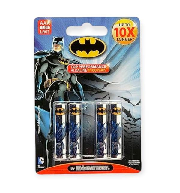 Batman LR03 AAA Alkaline Batteries 4 Pack Shop Today. Get it Tomorrow