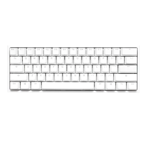 Ducky One 2 Mini Pure White RGB Cherry MX Silent Red Mechanical Keyboard