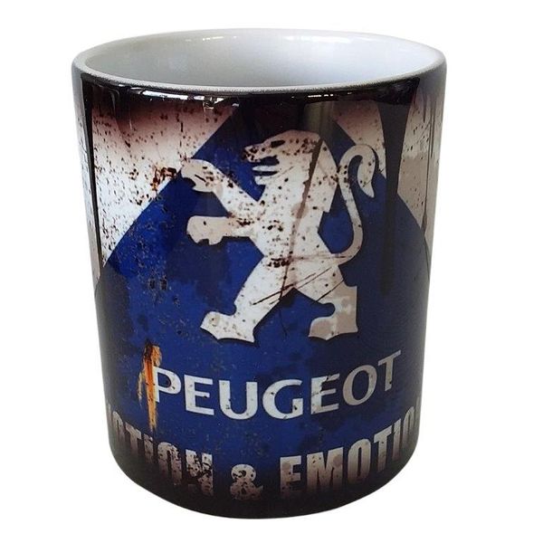 Vintage `Look` Oil Spillage - Coffee Mug - Peugeot
