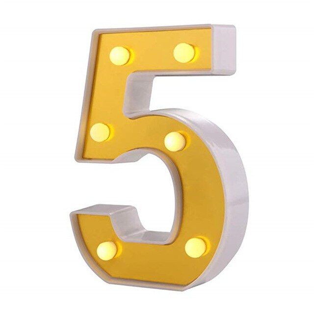 GOLD LED Number Lights 5 Shop Today. Get it Tomorrow!