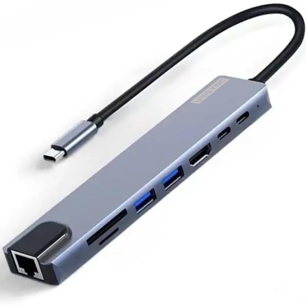 UniSync USB-C 8-in-1 Multi-Function Docking Station (4K HDMI, RJ45, SD/TF)