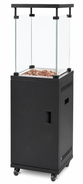 Totai Modern Glass Flame Outdoor Patio Heater