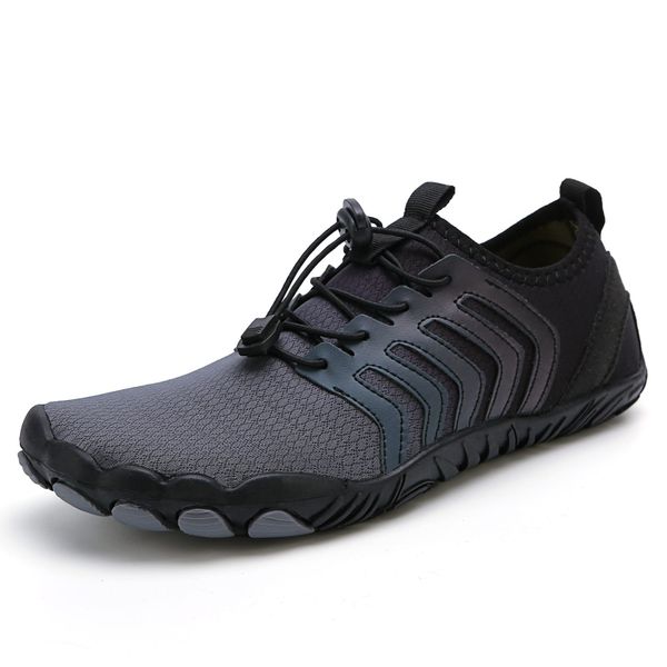 Durable Aqua Water Shoes for Men &amp; Women - Back &amp; Grey