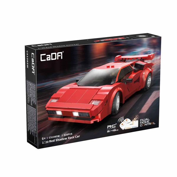 Cada 1:20 Remote Control Dual CTRL 328-Piece Red Shadow Race Car