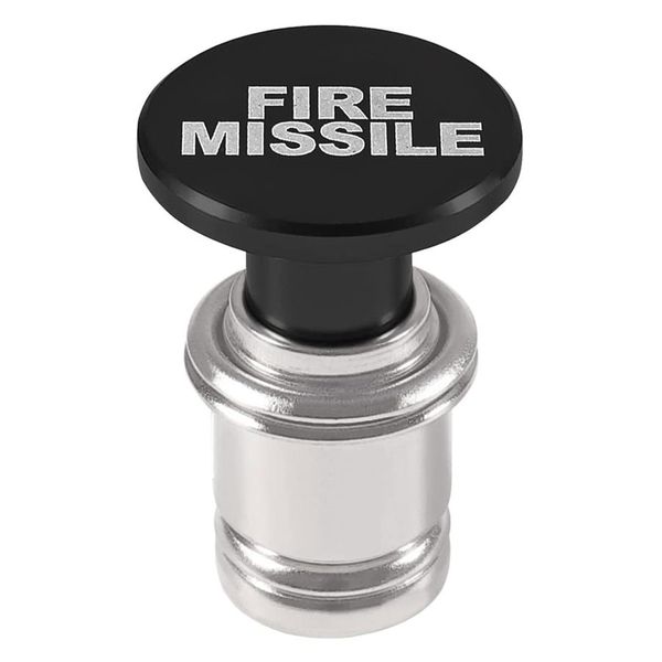 Universal Car Cigarette Lighter Plug &amp; Cap with Fire Missile Design - Black