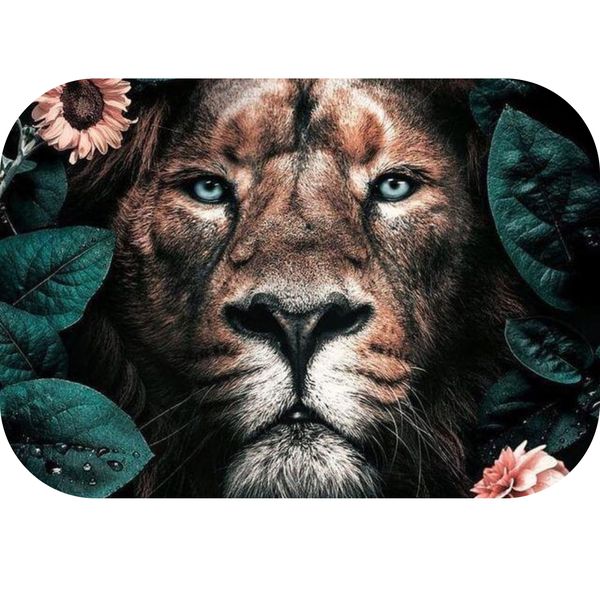 Sunflower Lion Printed Mouse Pad