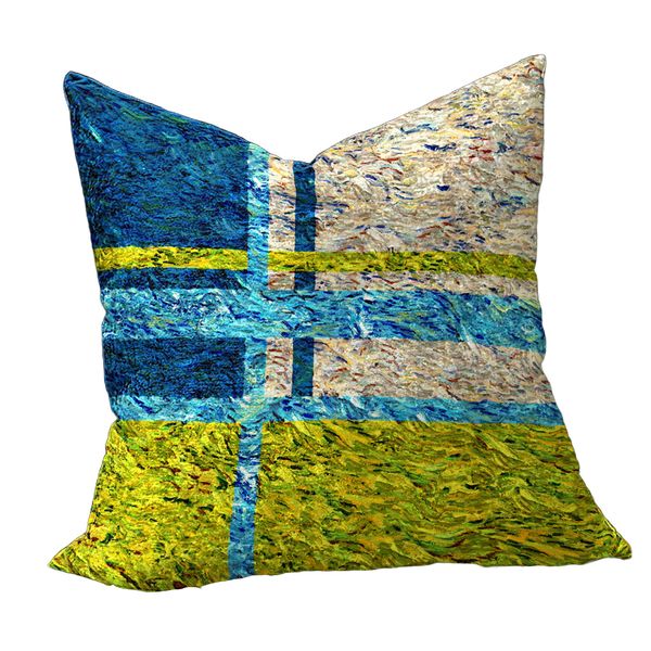 Blue &amp; Green Striped Luxury Scatter image
