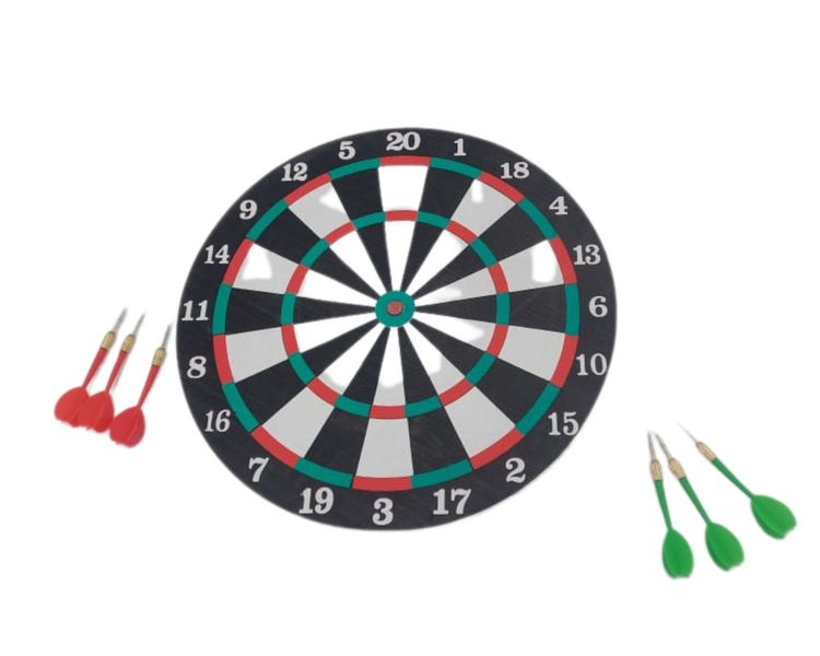 Dartboard with 6 Darts