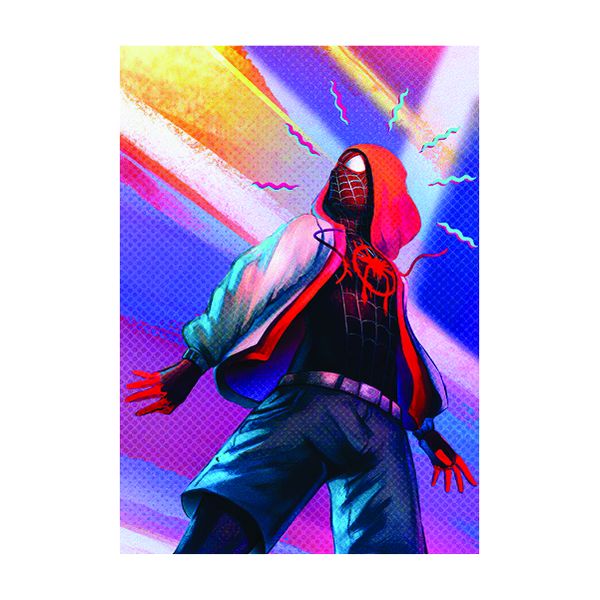 Miles Black Spiderman Abstract - A1 Poster