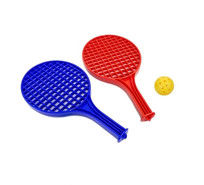 Kids Beach Bat &amp; Ball Set-Durable Plastic Tennis Paddle Game, Outdoor Play
