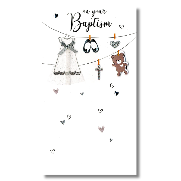 Baptism card - Christening Gown on Line