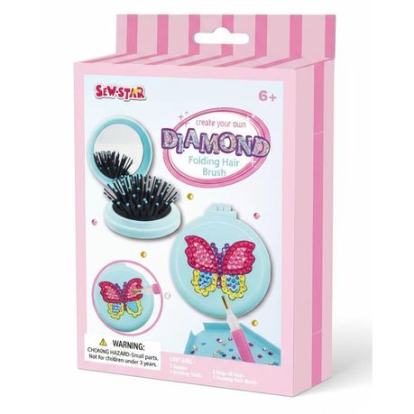 Sew-Star Create Your Own Round Folding Hair Brush with Mirror DIY Kit Image