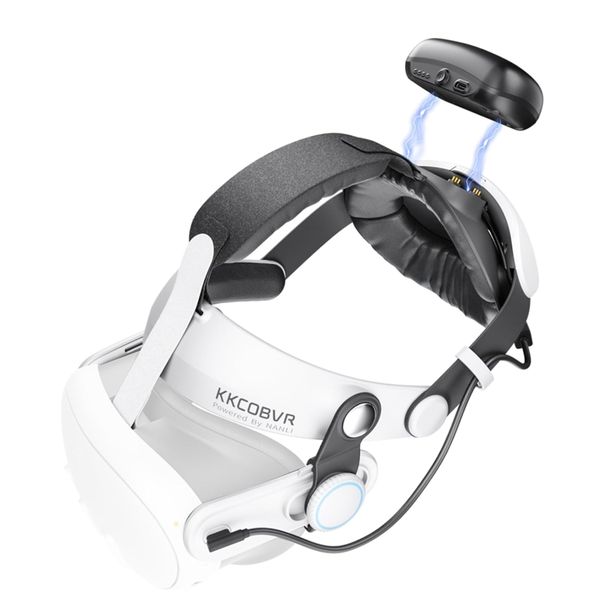 KKCOBVR 2-in-1 VR Head Strap + Magnetic Battery for Meta Quest 3
