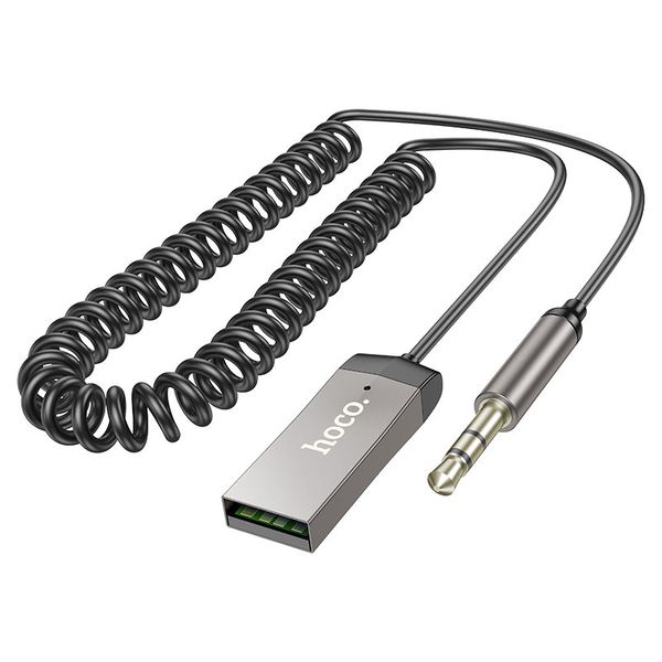 HOCO E78 In Car AUX Bluetooth Receiver USB to 3.5mm Aux Adapter