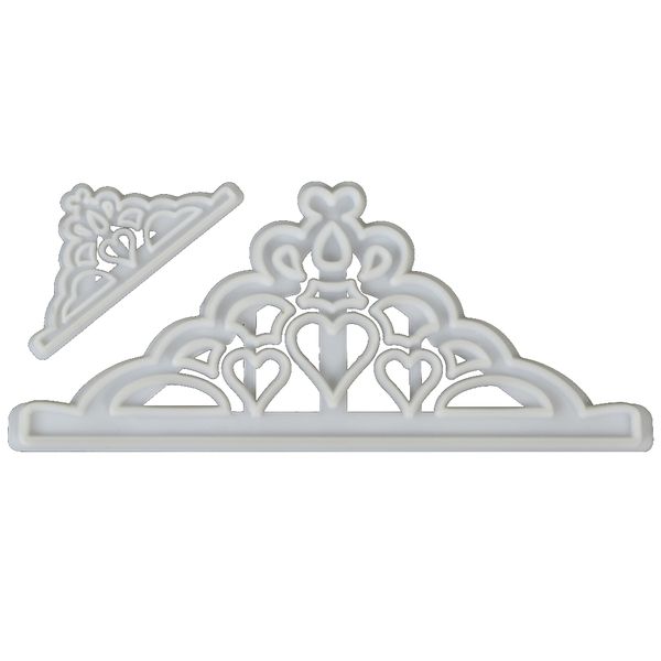 FMM Cutter Tiara Fondant Icing Cutting Tool For Cake Decoration - Set of 2