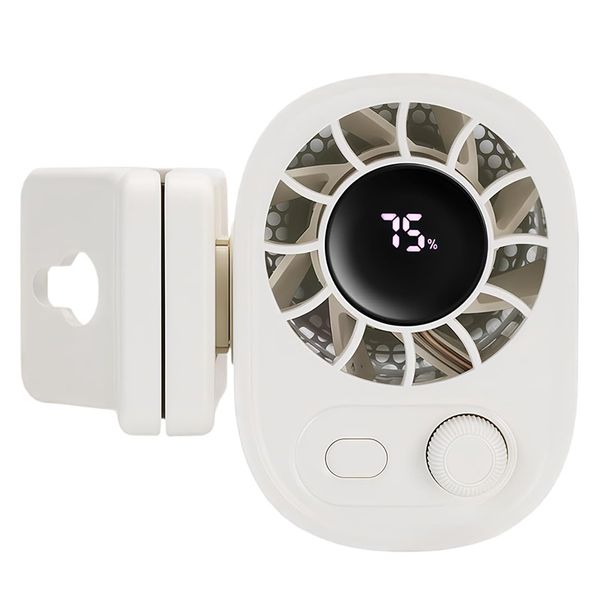 Clip on Fan with LED Display - USB Charging 100 Speed Adjustable Portable