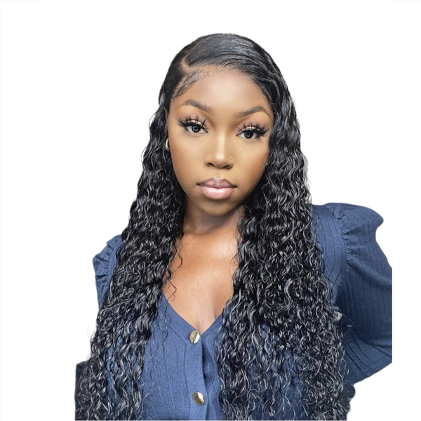 Geebuy 22 inch Curly Ready Wig Water Curl Frontal Ear To Ear 15A Vietnam