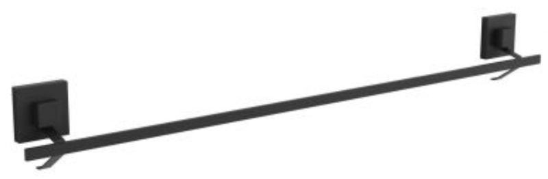 Fusion-Loc Square Suction - Single Towel Rail 80cm - Black
