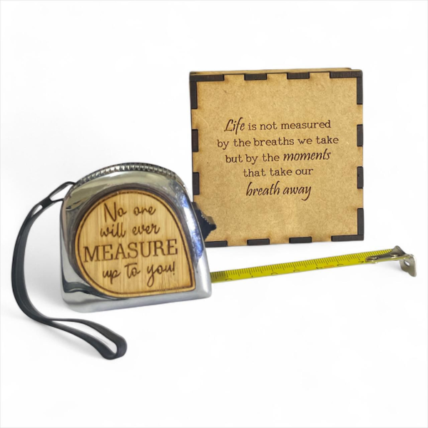 The Knörr Collection - 3m Tape Measure Engraved Gift - Life is not measured