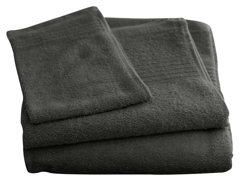 easyhome Nuovo Bath, Hand, Face Towel Set Dark Grey