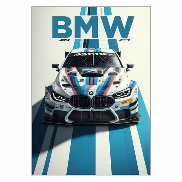 BMW Race Car Poster - A1