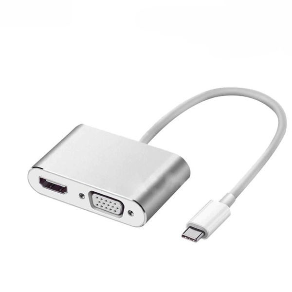 USB3.1 Type-C Male to VGA &amp; 4Kx2K HDMI Female Video Adapter