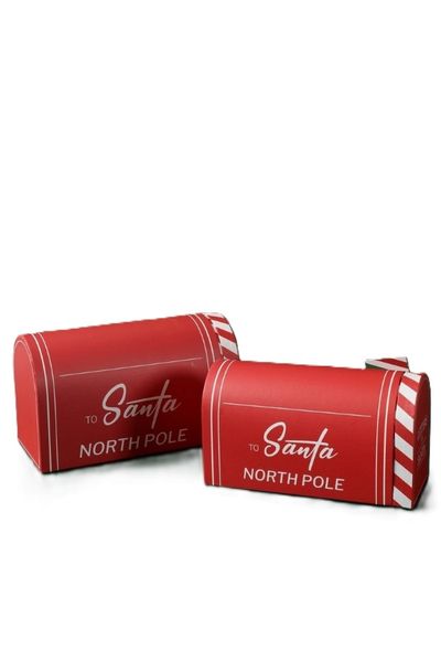 2 Pack Craft Santa Mail Box Gift Box, 25x15cm