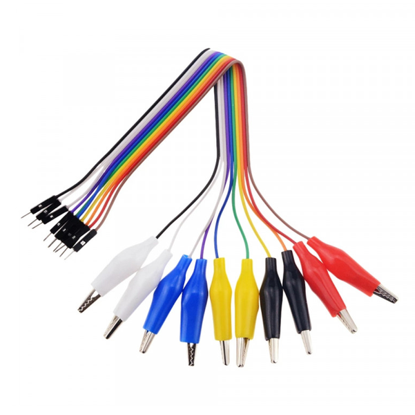 10Pin Alligator Clip to Male Dupont Line - 20cm
