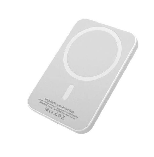 Magnetic Battery Pack Power Bank Compatible With iPhone - White