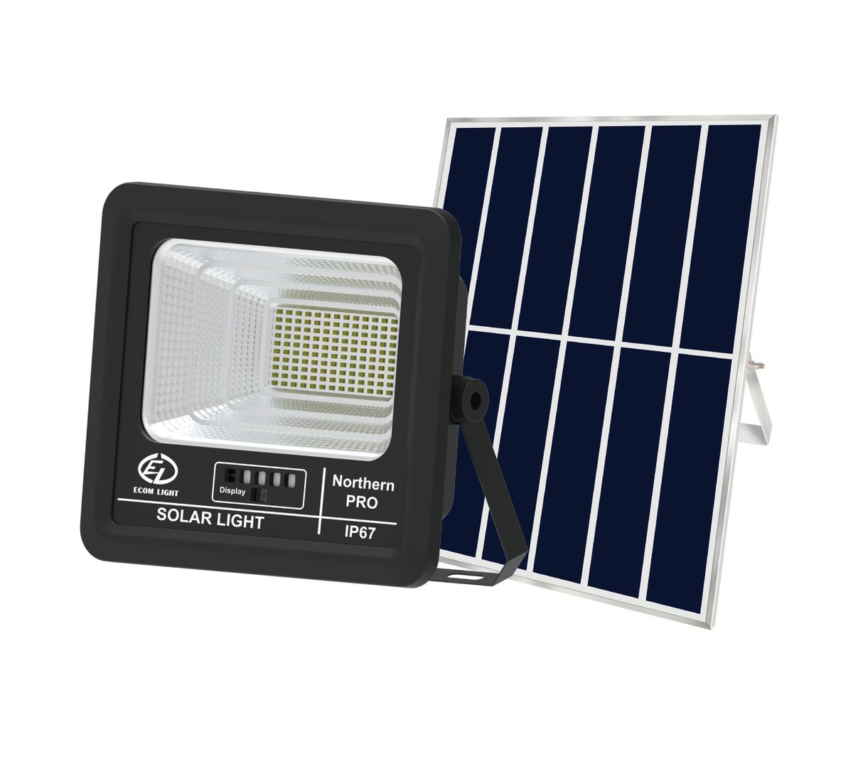 EL- Solar light with Power Level Display exchangeable Battery-100W Pro