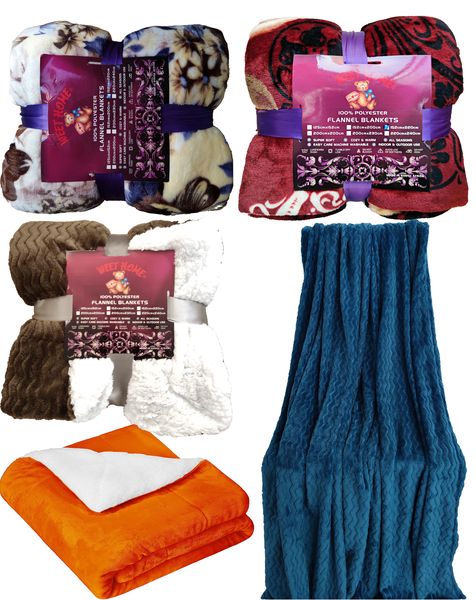 Silky Warm Flannel Blanket-5 Pieces’ Value Pack.