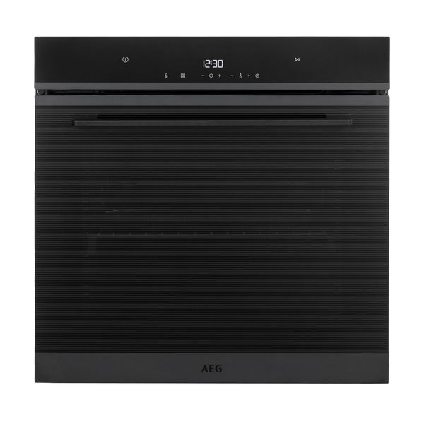 AEG 60cm Built-In Steam Oven with Air-Shield Technology- Black Glass Finish
