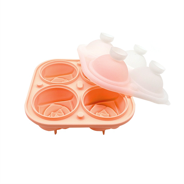 3D Rose Ice Square Mold,Ice Square Trays,Make 4 Giant Cute Flower Shape Ice