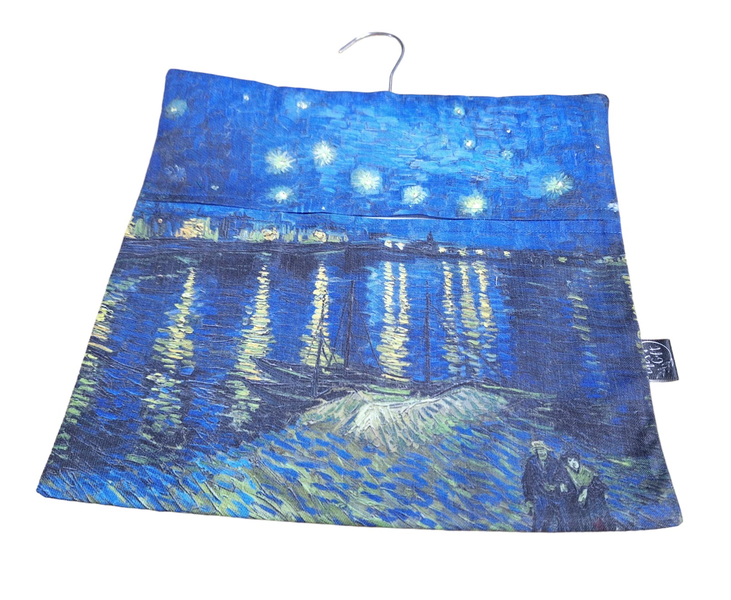 Laundry Peg Bag - Night Painting of Stars and Lights on Water